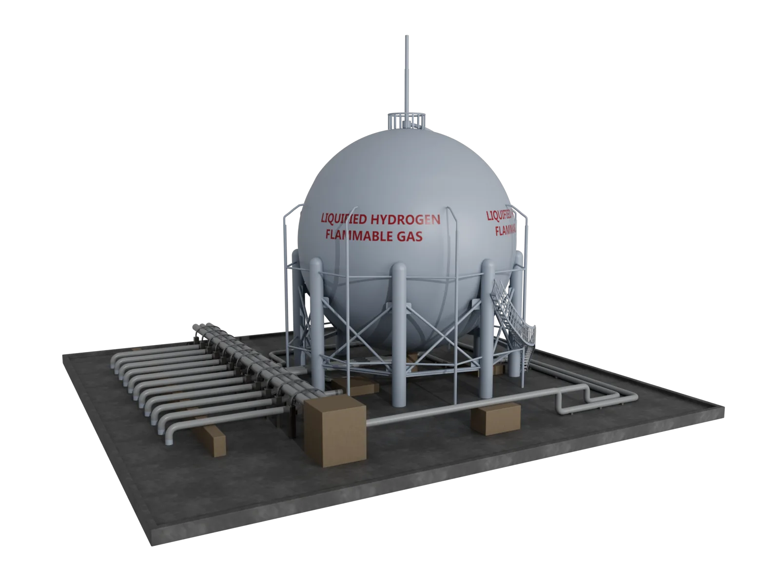 Hydrogen Storage Pump 3D Model